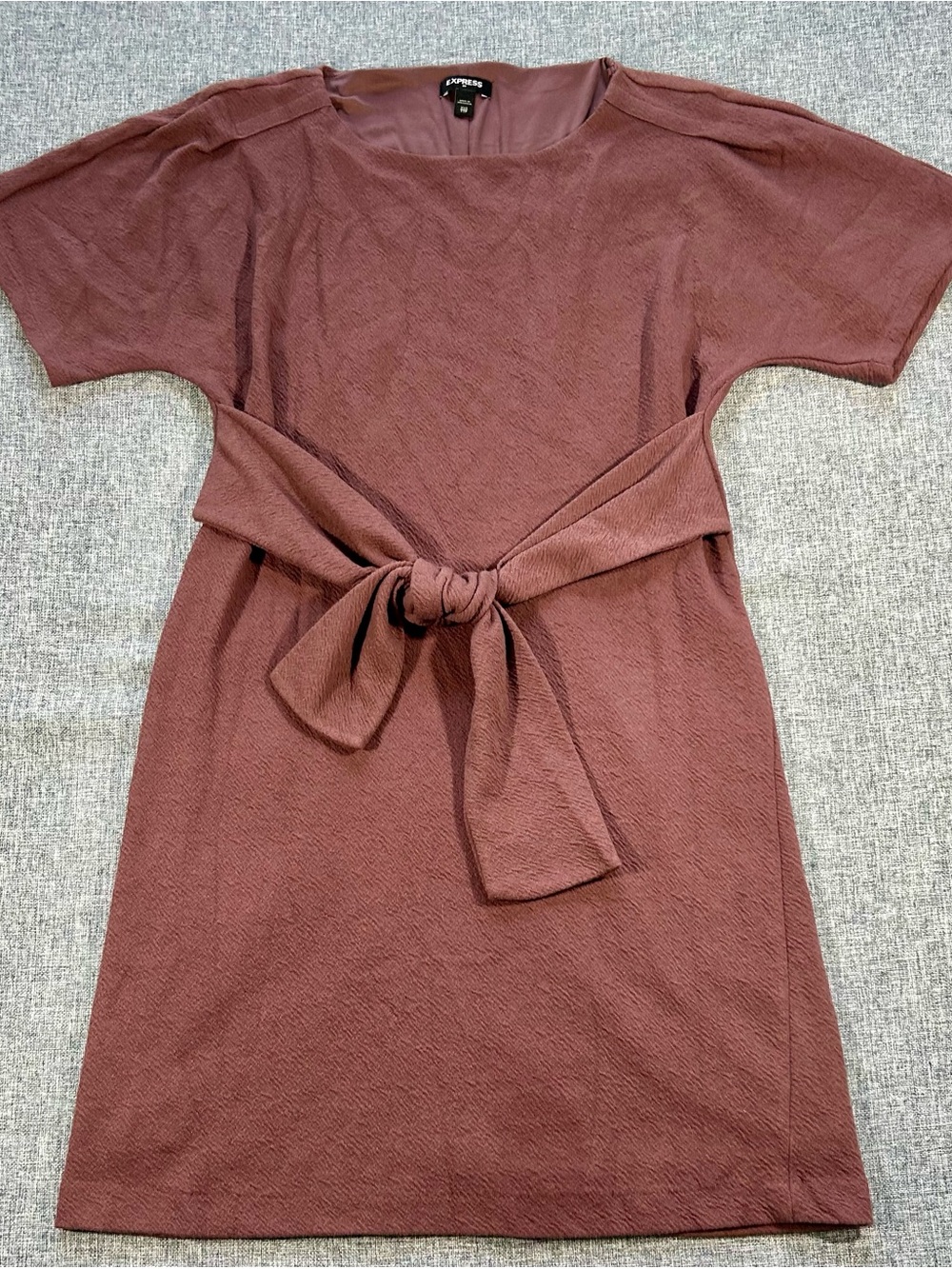 Express Rosewood Tie-Waist Midi Dress